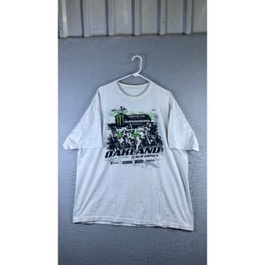 Monster Energy Supercross T Shirt Mens XL White Fair Oakland 2016 Motocross Tee